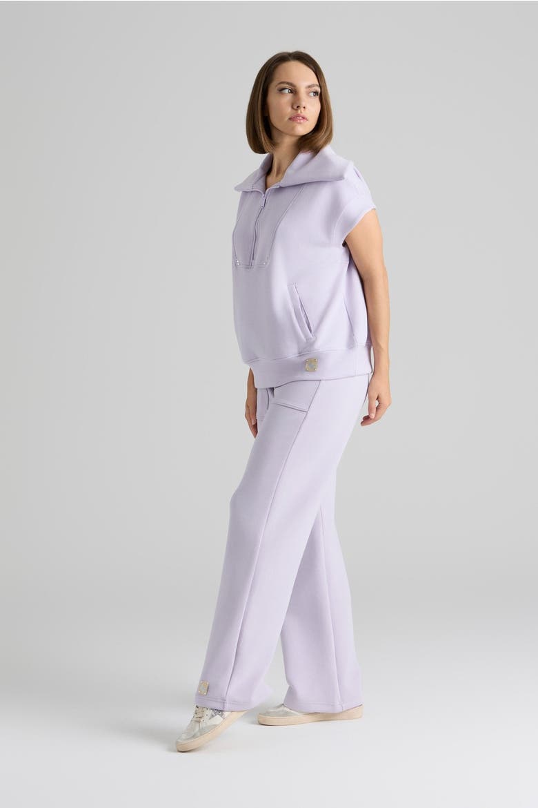 Ivana Short Sleeve Top, Alternate, color, Lavender