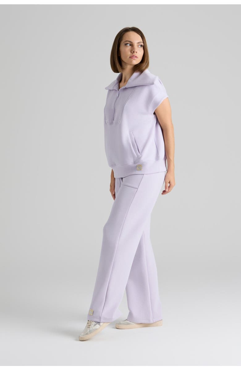 Le Fafo Ivana Short Sleeve Top, Alternate, color, Lavender