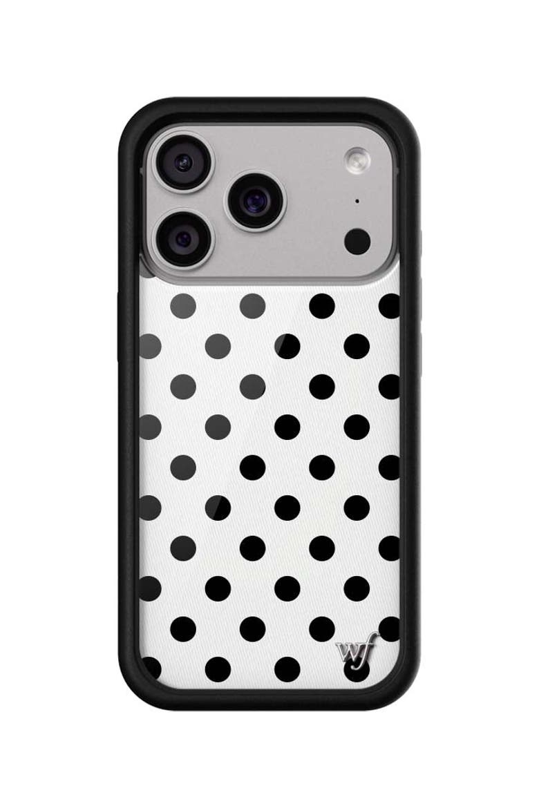 Polka Dot | White and Black iPhone 17/17e/Air/17 Pro/17 Pro Max Case, Main, color, iPhone 17 Pro
