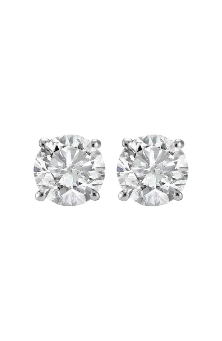 Bliss Diamond 3/4CT Round Brilliant Cut Natural Diamond Stud Earrings In 14K Gold, Main, color, 