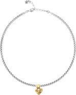 UNODE50 Sterling Silver Plated Necklace With Heart Detail In 18K Gold