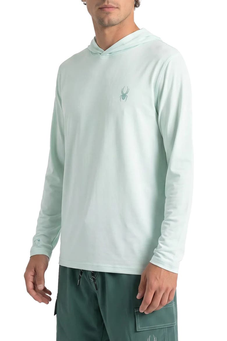 Core Heather Hooded Rashguard, Alternate, color, BLUE GLASS