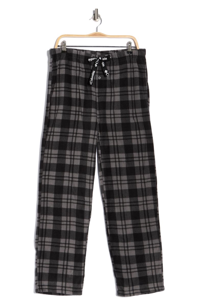 Columbia Brushed Flannel Pajama Bottoms, Alternate, color, Valley Plaid City Grey