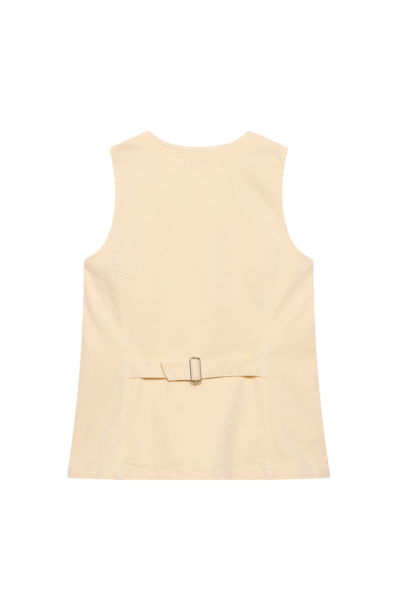 MINT VELVET Denim V Neck Waistcoat, Alternate, color, Yellow