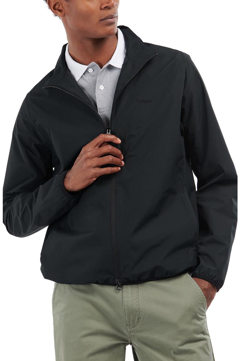 Korbel Zip-Up Rain Jacket, Main, color, BLACK