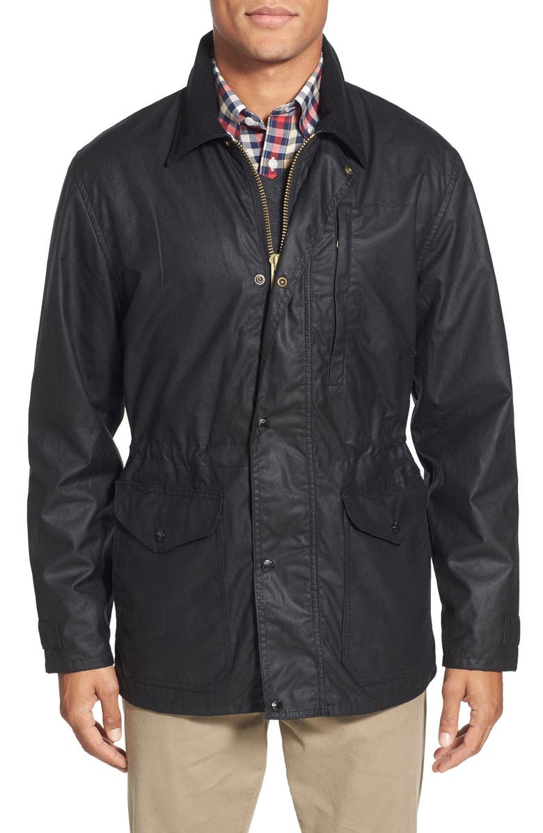 Filson 'Cover Cloth Mile Marker' Waxed Cotton Coat, Main, color,