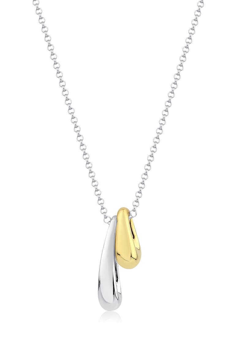 Ease Double Pendant Necklace, Main, color, SILVER & GOLD