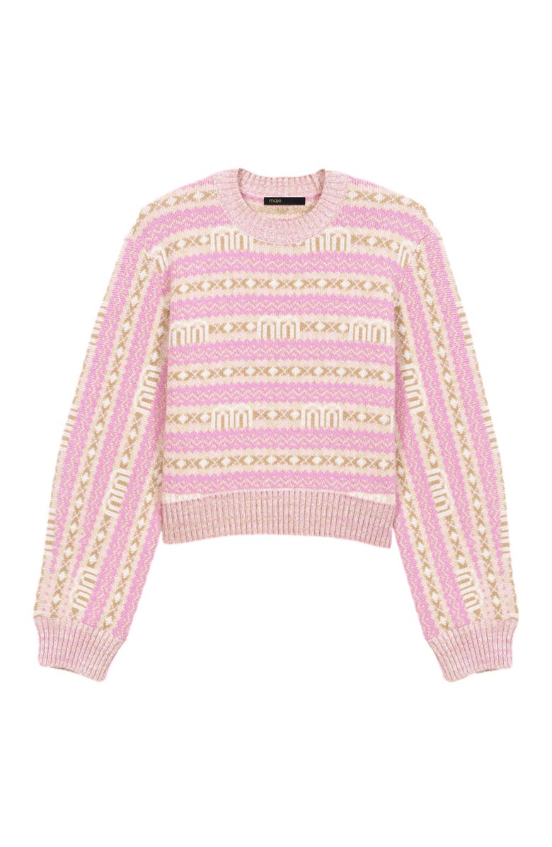 maje Jacquard sweater, Alternate, color,