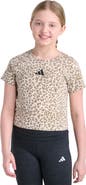 adidas Kids' Leopard Print Raglan T-Shirt