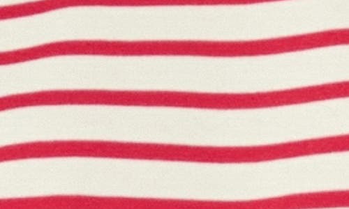 English Factory Colorblock Stripe Long Sleeve Cotton Blend Top In Red Multi