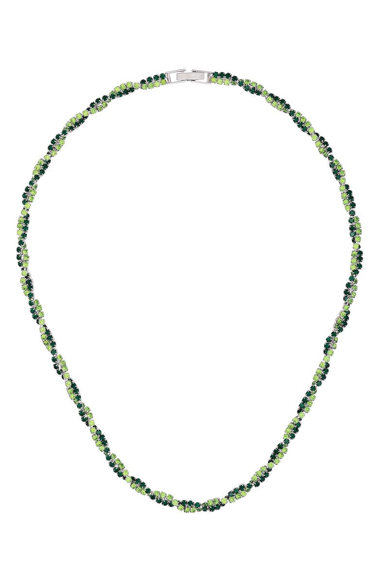 Vince Camuto Twisted Necklace, Main, color, Silver Tone