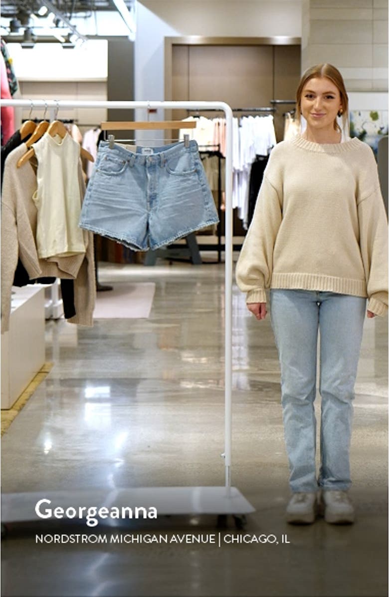 Parker Long Relaxed Organic Cotton Denim Shorts, sales video thumbnail