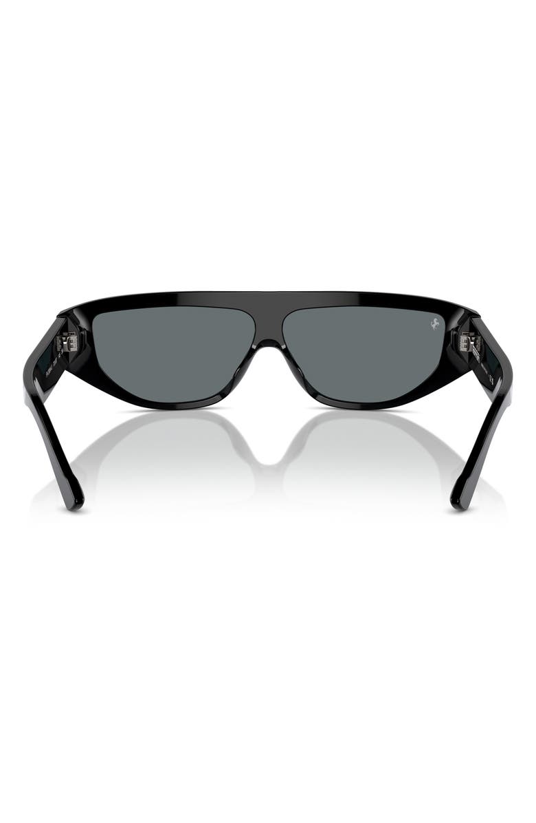 Scuderia Ferrari 125mm Rectangular Shield Sunglasses, Alternate, color, Black / Grey