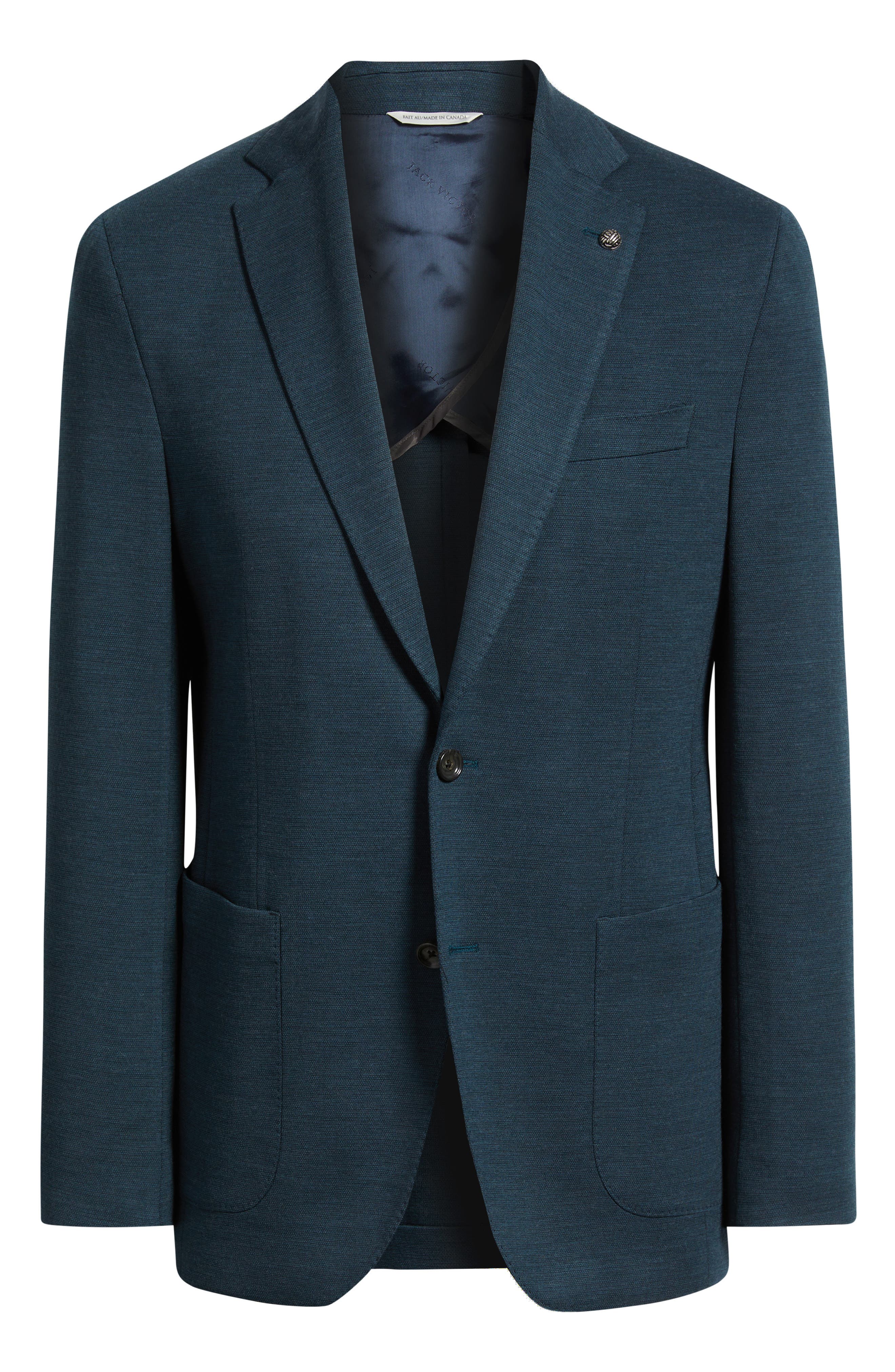 Hartford Teal Mélange Knit Wool Sport Coat (Men) | Nordstrom
