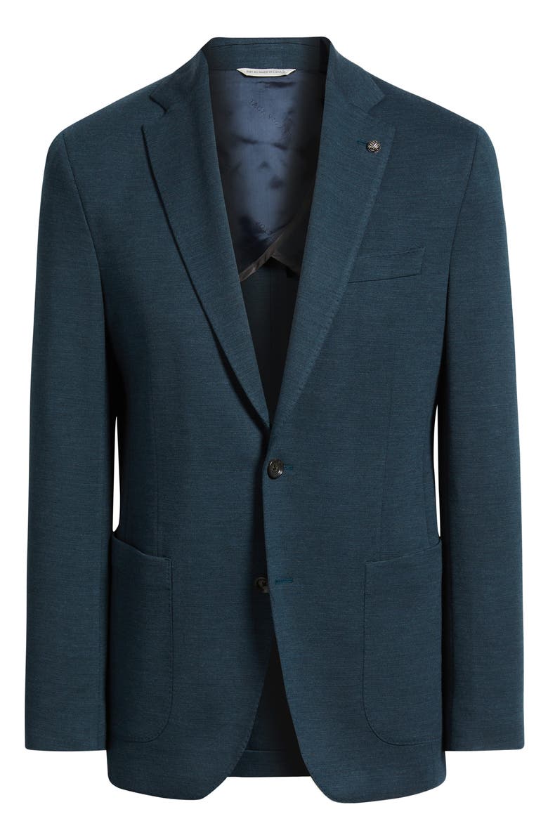 Jack Victor Hartford Teal Mélange Knit Wool Sport Coat, Alternate, color, Dark Teal