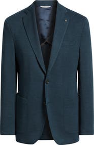 Jack Victor Hartford Teal Mélange Knit Wool Sport Coat