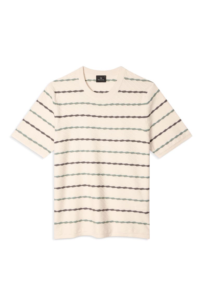 Short Sleeve Stripe Sweater, Main, color, IVORY