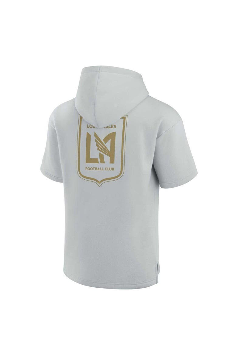 Unisex Fanatics Signature Gray LAFC Elements Super Soft Fleece Short Sleeve Pullover Hoodie, Alternate, color, Gray