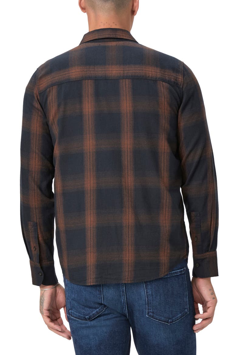 Everett Plaid Flannel Button-Up Shirt, Alternate, color, CARBON SHELL