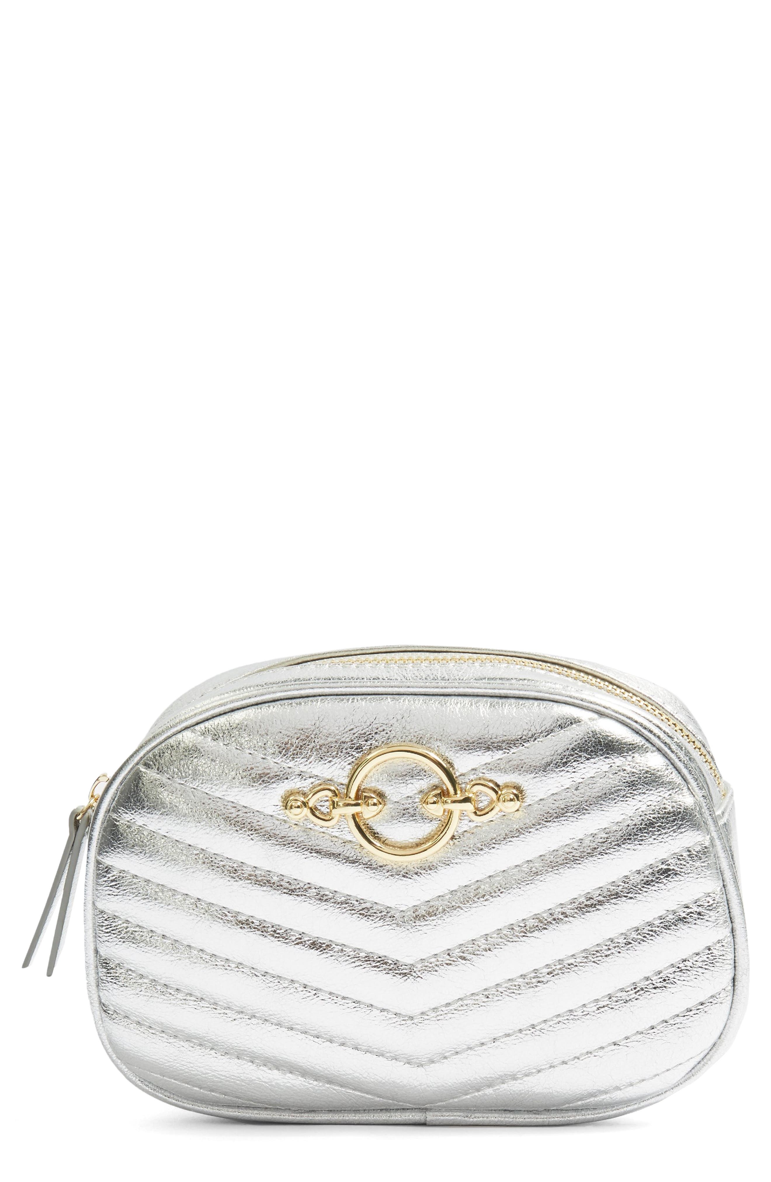 Queenie Quilted Bumbag, Main, color, SILVER MULTI