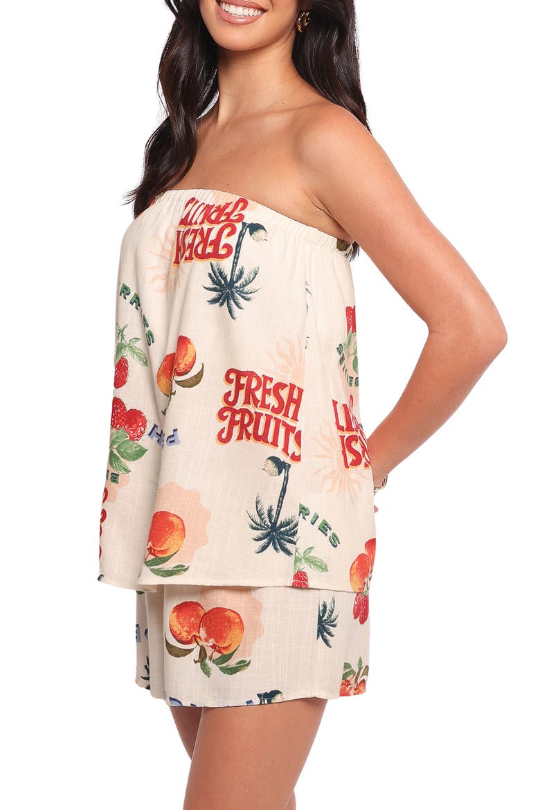 Karlen Strapless Romper, Alternate, color, TUTTI FRUTTI