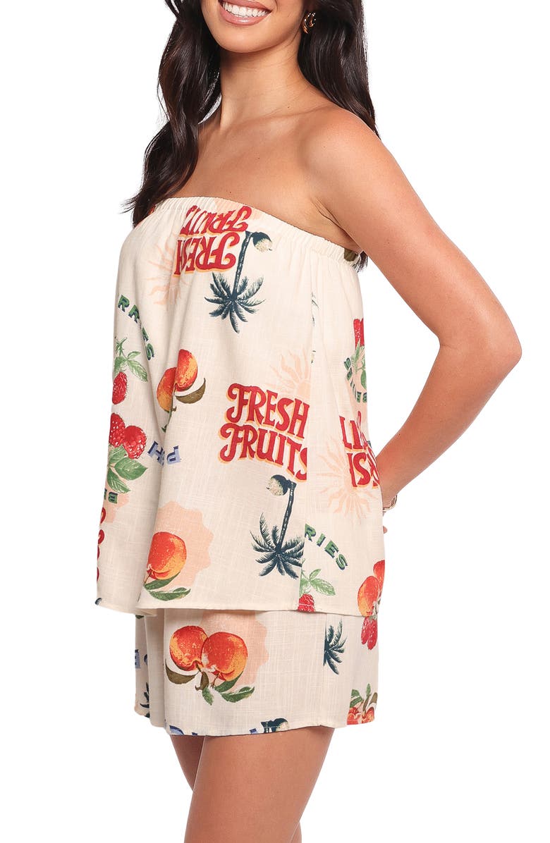 Petal & Pup Karlen Strapless Romper, Alternate, color, Tutti Frutti
