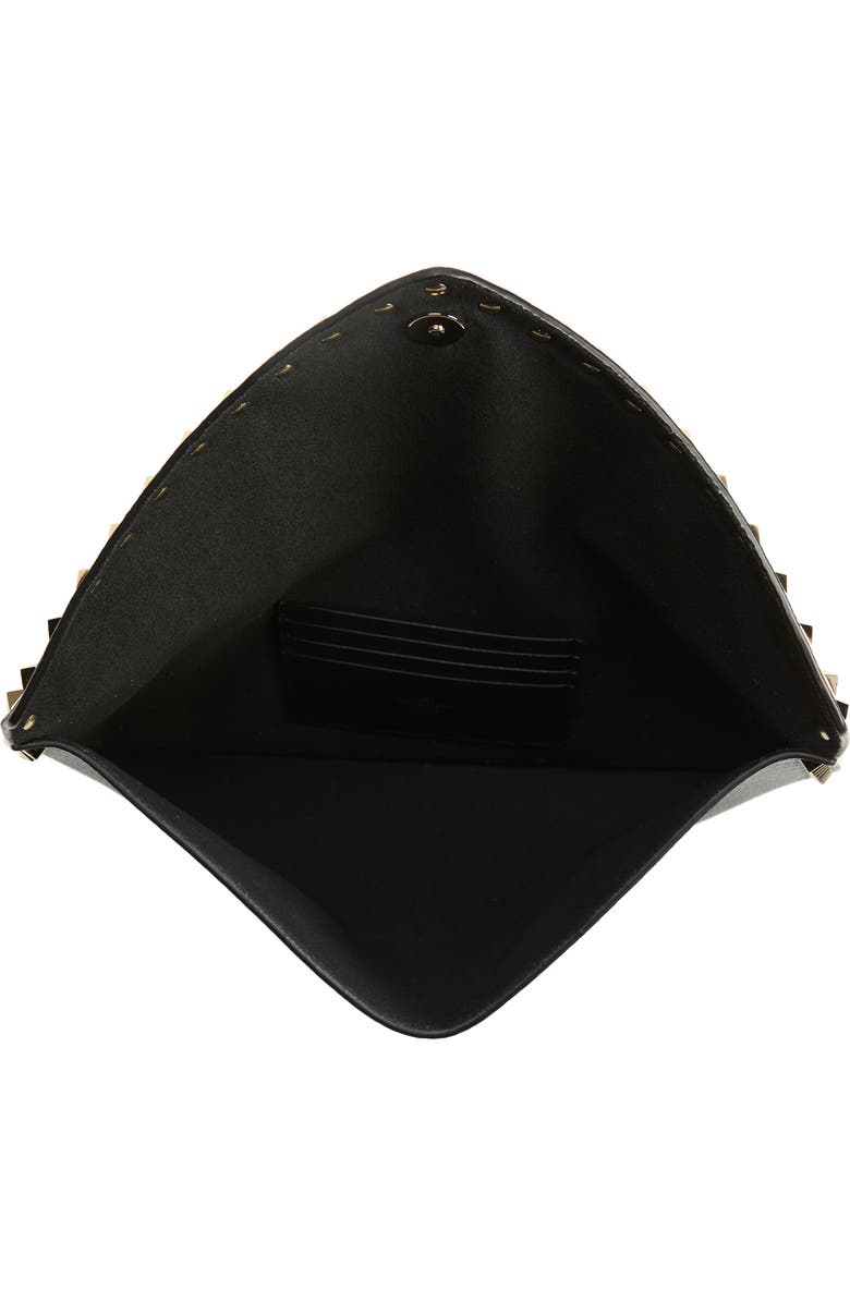 Valentino Garavani Large Rockstud Leather Envelope Pouch, Alternate, color,