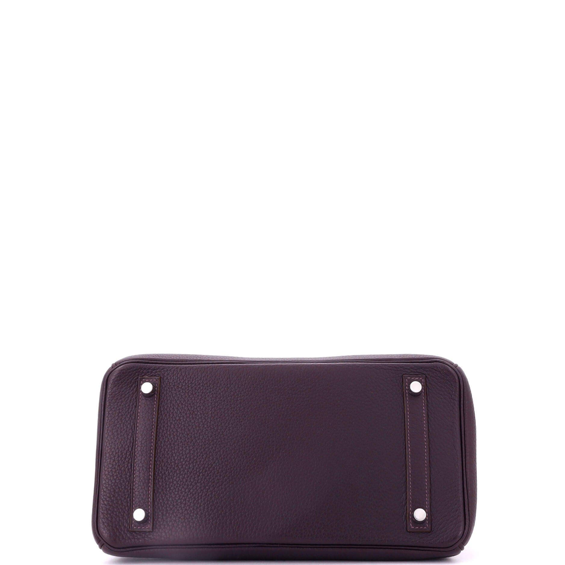 Pre-Owned Hermes Birkin Handbag Purple Togo with Palladium Hardware 30, Alternate, color, 