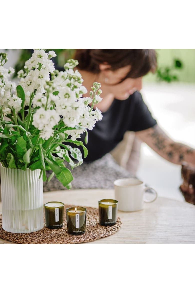 Botanical Green Mini Candle Gift Set, Alternate, color, black