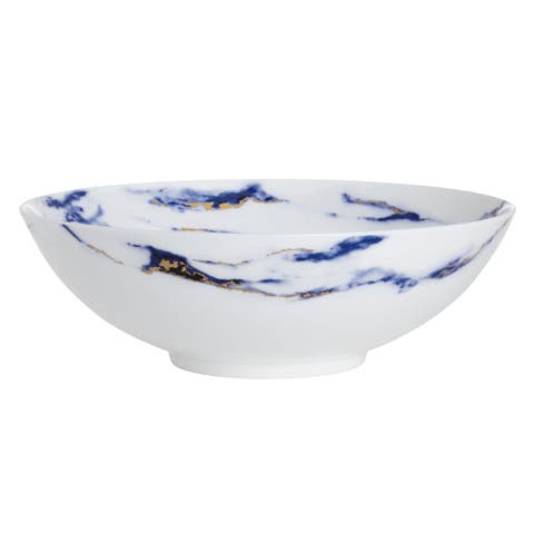 Marble Azure Serving Bowl