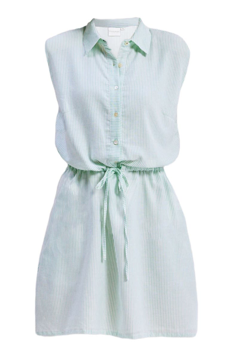 Reistor Drawstring Shirt Dress in Stripes, Alternate, color, Parallel Paths