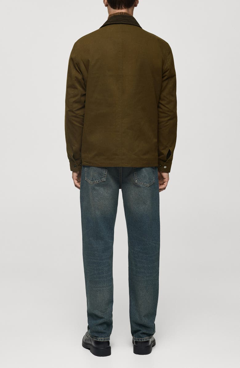 MANGO Corduroy Collar Water Repellent Jacket, Alternate, color, 