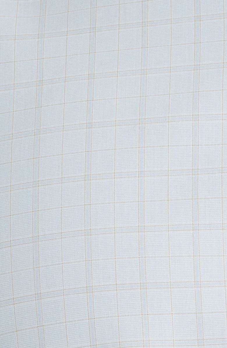 Nordstrom Trim Fit Check Non Iron Cotton Dress Shirt, Alternate, color, Blue Piper Plaid