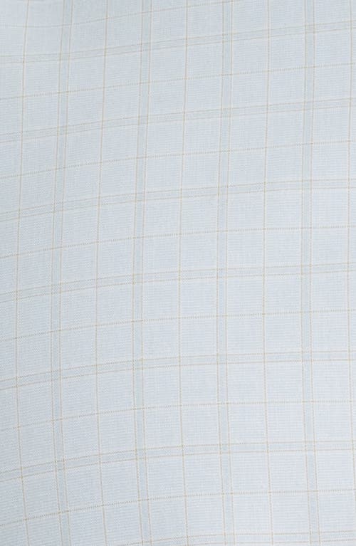 Nordstrom Trim Fit Check Non Iron Cotton Dress Shirt In Blue