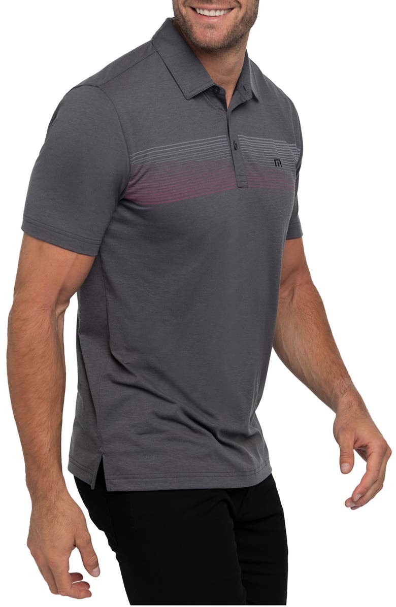 TravisMathew Jungle Expedition Stretch Polo Shirt, Alternate, color, Heather Forged Iron