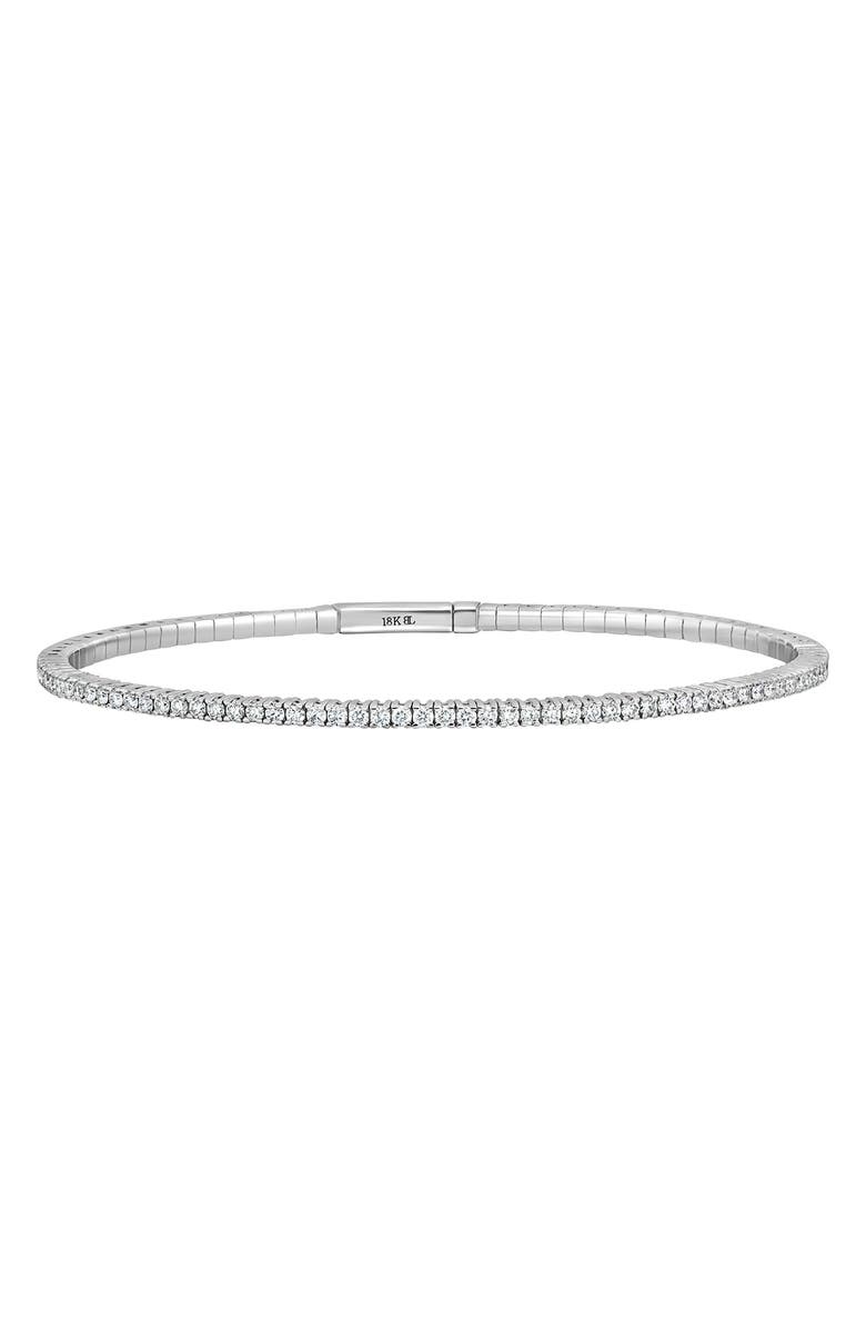 Bony Levy Audrey 18K Gold Flexible Bracelet, Main, color, 18K White Gold/ Diamond
