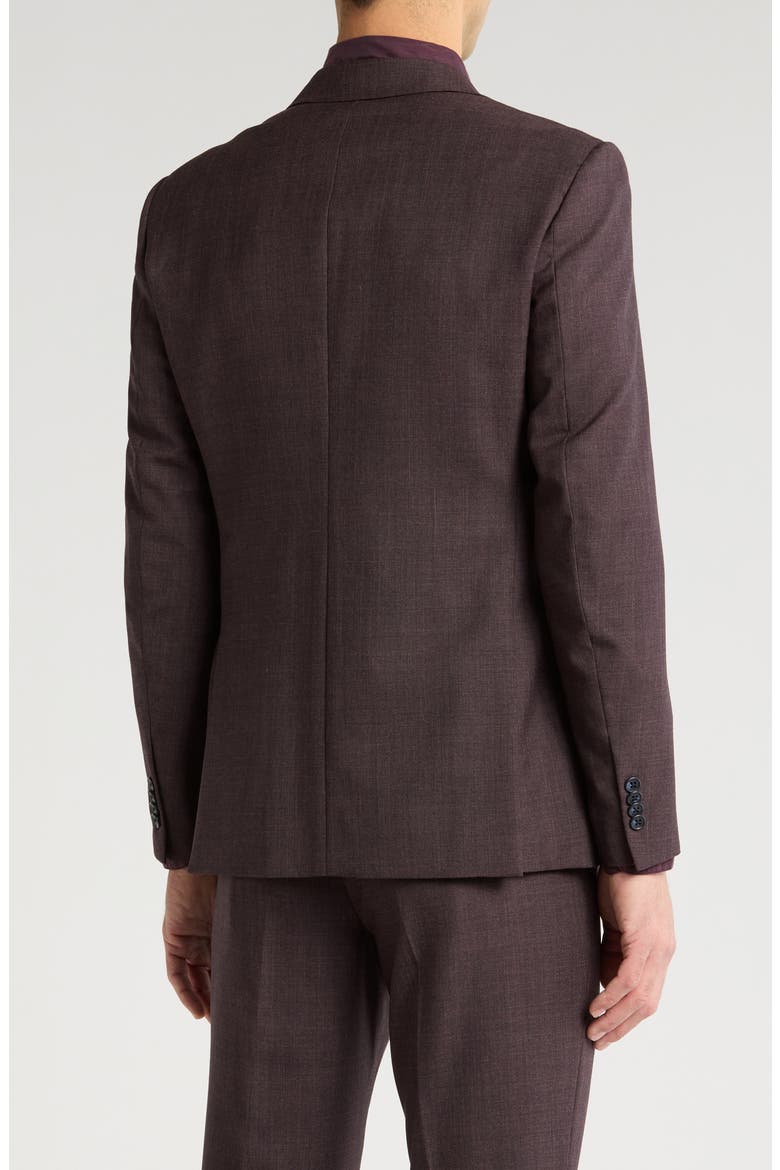 Micro Sport Coat, Alternate, color, BURGUNDY
