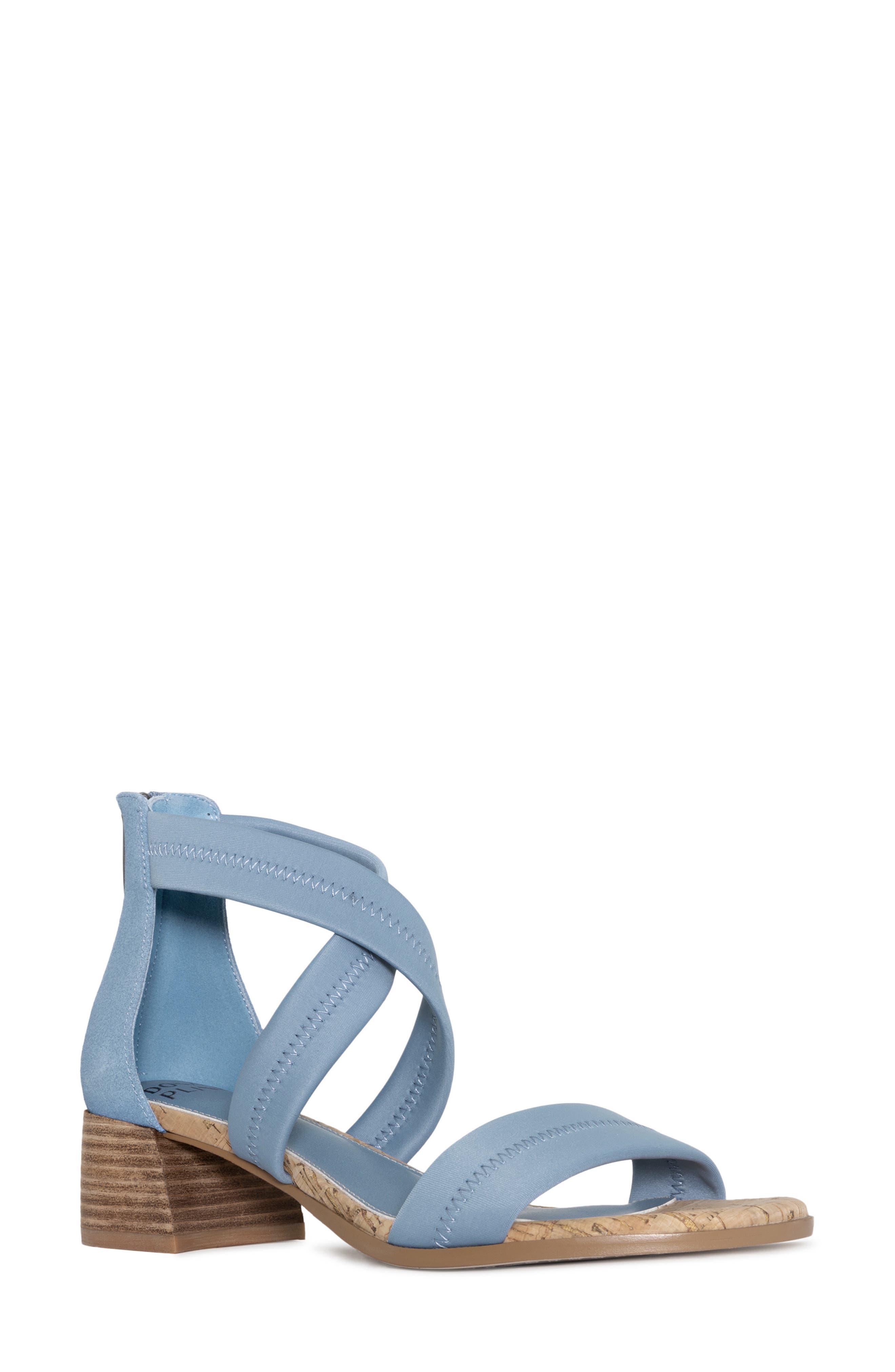 Donald Pliner Snake Embossed Sandal, Main, color, Denim