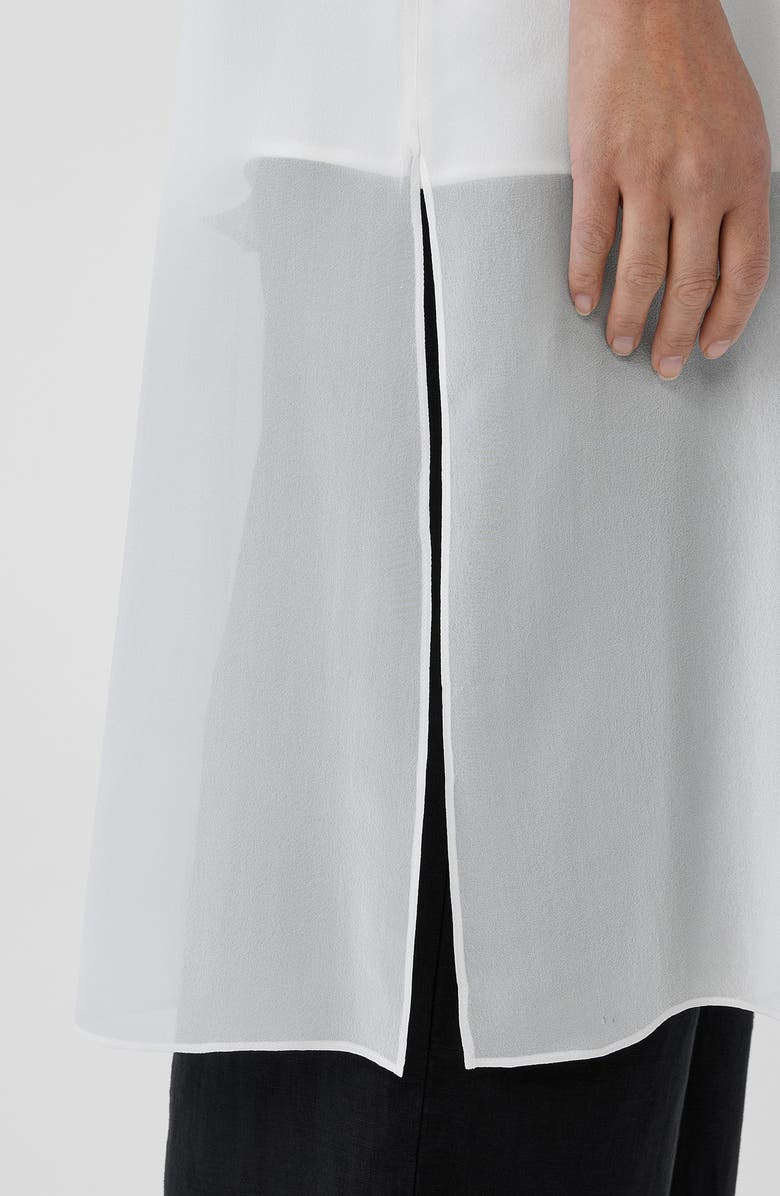 Eileen Fisher Open Front Silk Chiffon Jacket, Alternate, color, Ivory