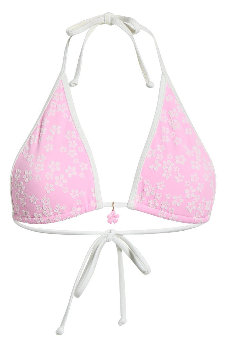 Kulani Kinis Bind Triangle Halter Bikini Top, Alternate, color, Sugar Sprinkle