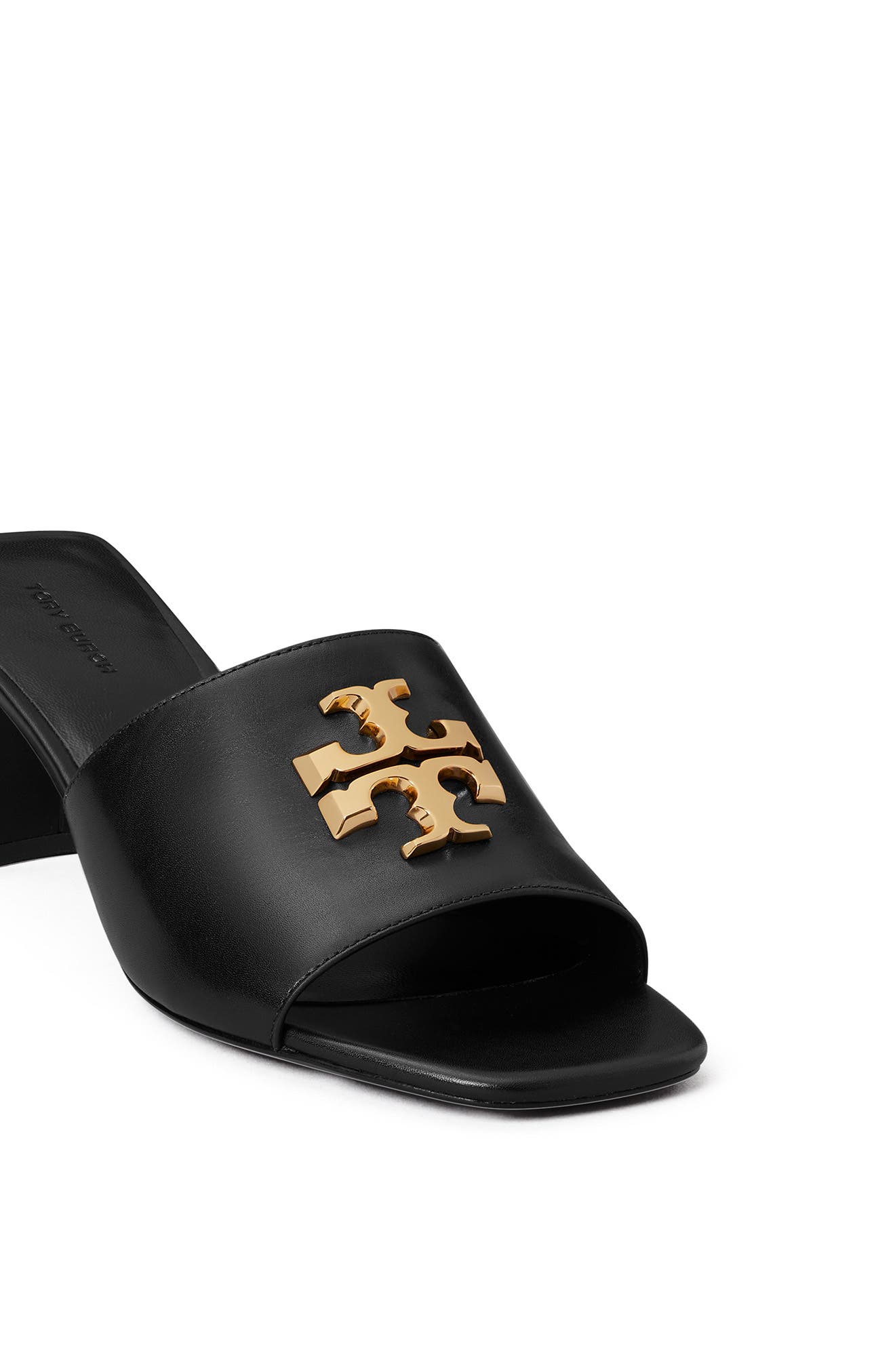 Tory Burch Eleanor Slingback Sandal, Alternate, color, Black / Gold