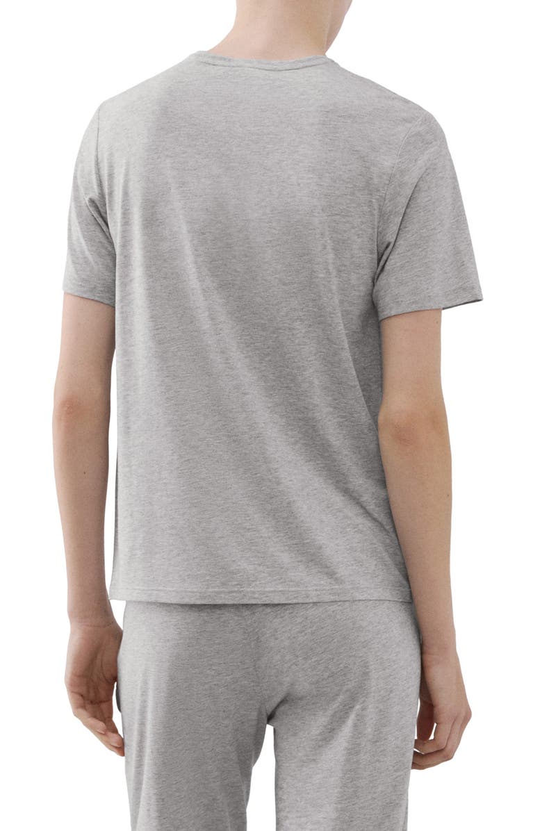 MANGO Short Sleeve Pajama T-Shirt, Alternate, color, Light/ Pastel Grey