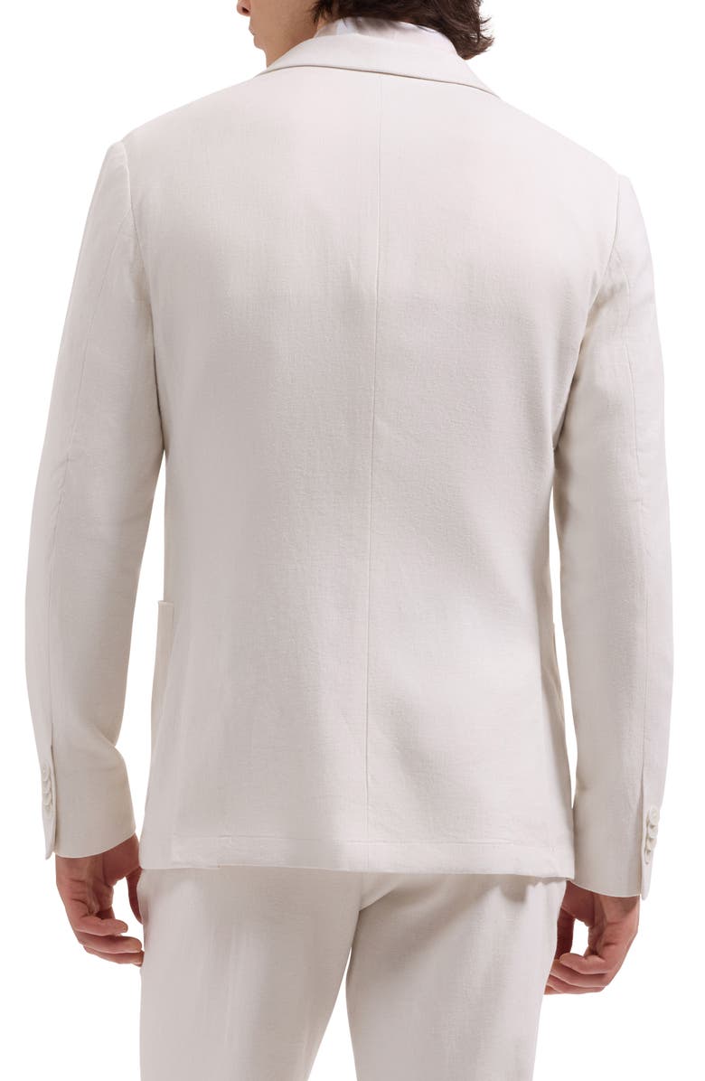 Bugatchi Aerolinen Linen Blend Sport Coat, Alternate, color, Ivory