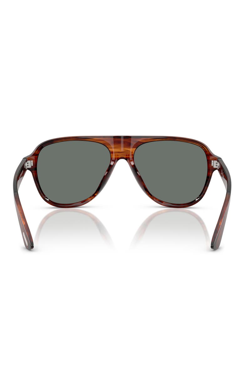 Paul Newman 57mm Pilot Sunglasses, Alternate, color, DARK AMBER SMOKE / REGAL BLUE