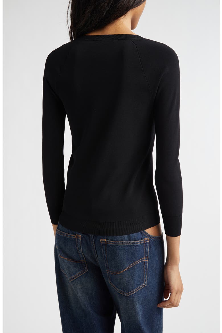 Compact Knit Top, Alternate, color, BLACK