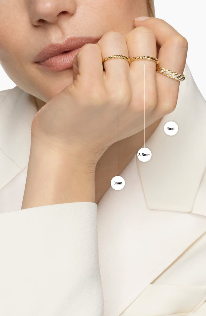 David Yurman Cable Band Ring in Gold, Alternate, color, Gold