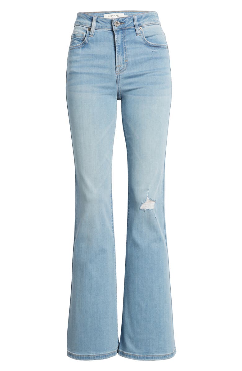 HIDDEN JEANS Distressed Flare Jeans, Alternate, color, 