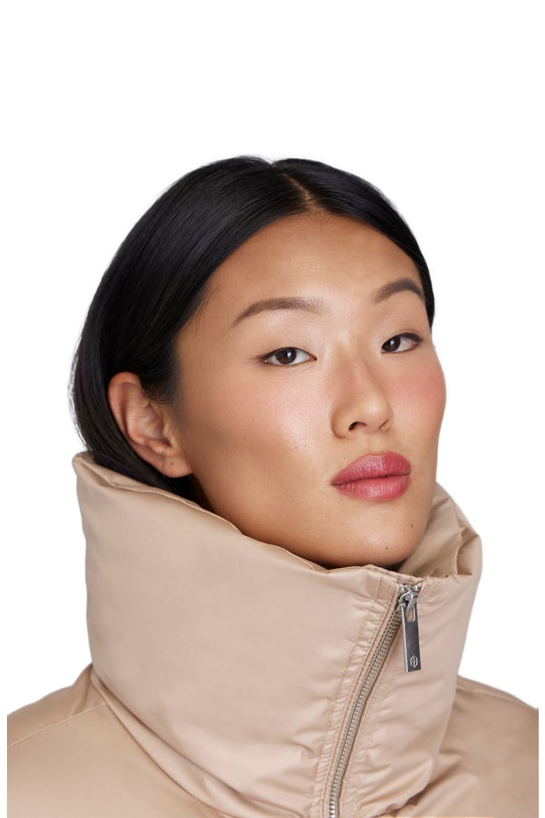 GISELE LONG | Down Puffer Jacket, Alternate, color, Sand Beige