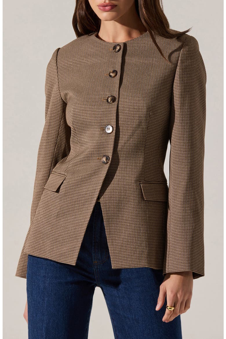 Bellemere Houndstooth Jacket, Alternate, color, BROWN HOUNDSTOOTH