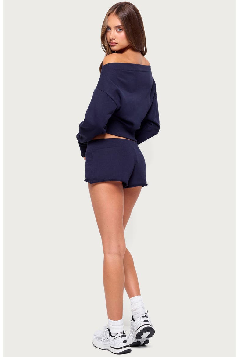 Hennie Sweat Shorts, Alternate, color, NAVY